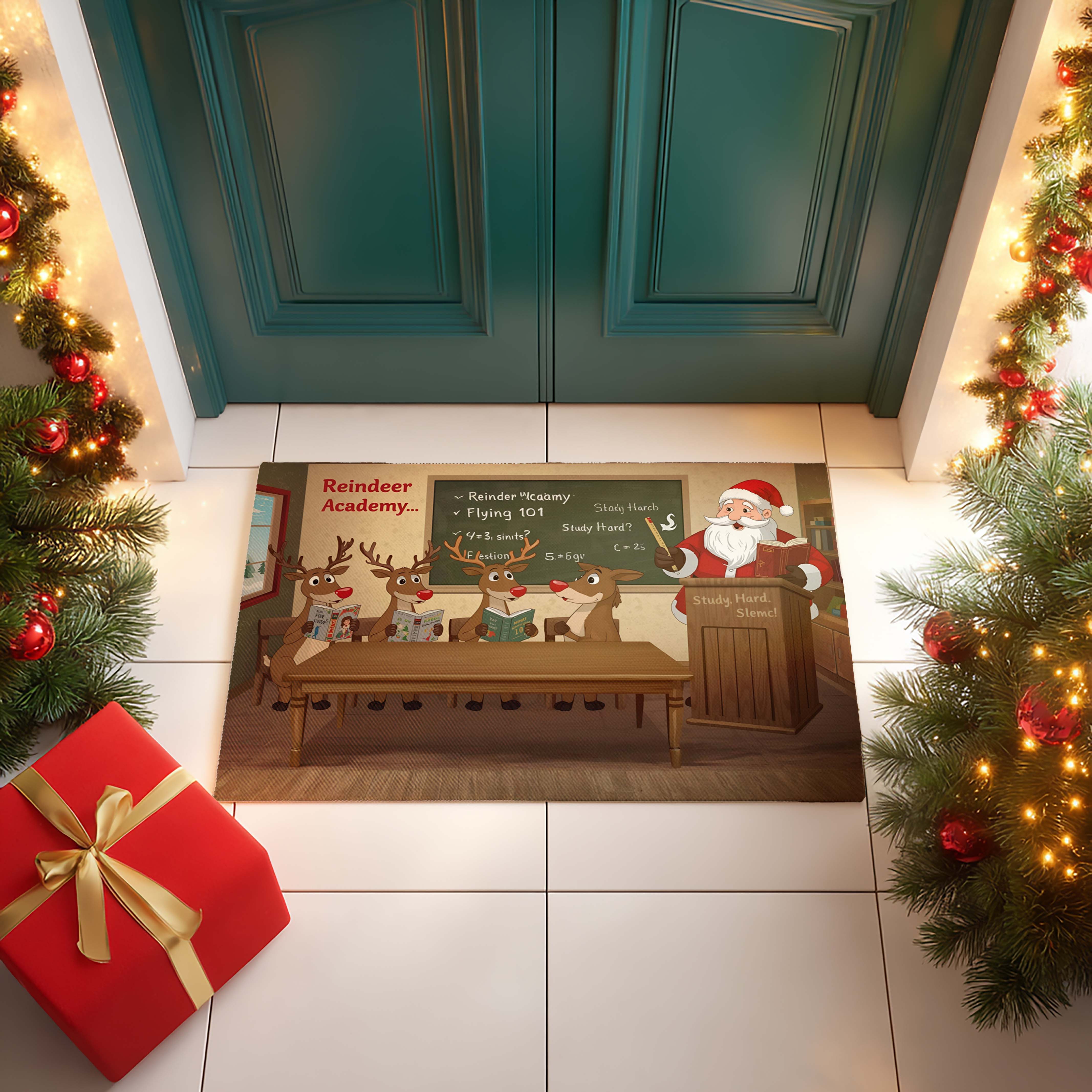 Santa’s Flying School Christmas Doormats - DMRC003