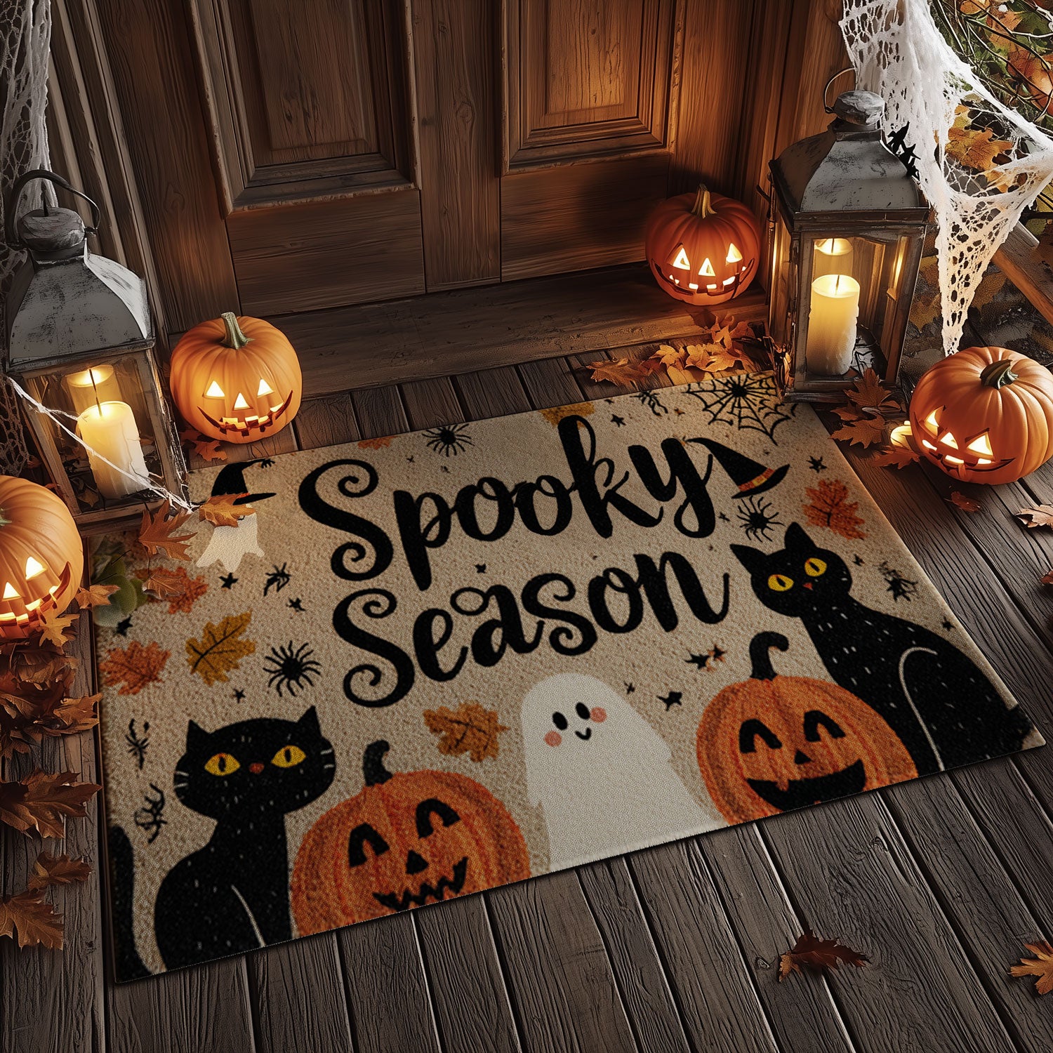 Spooky Season & Black Cat Doormat