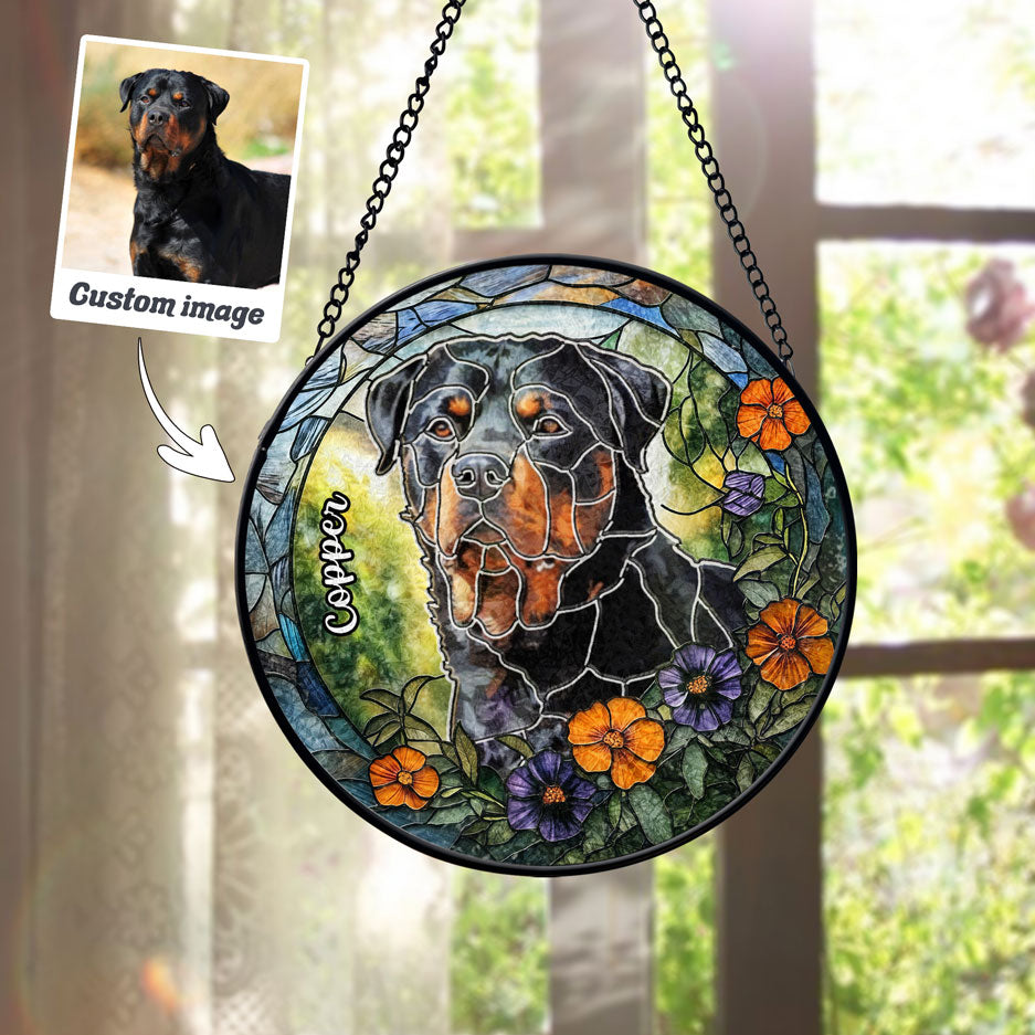 Suncatcher Emerald Garden Pet Portrait - SPETCD1C101
