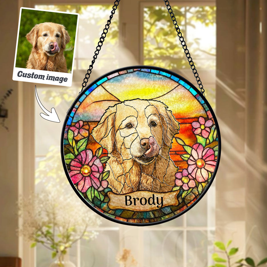 Sunrise Flowers Custom Pet Face Suncatcher - SPETCD1C101
