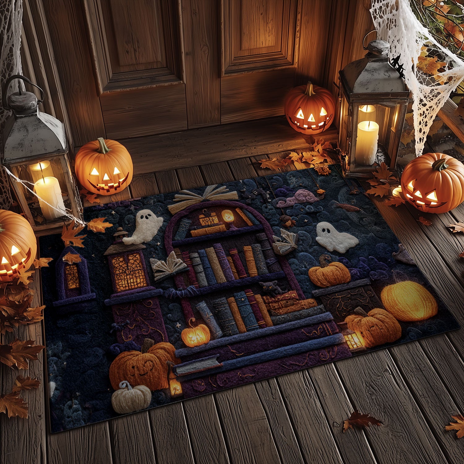 Midnight Bookshelf Entrance Mat