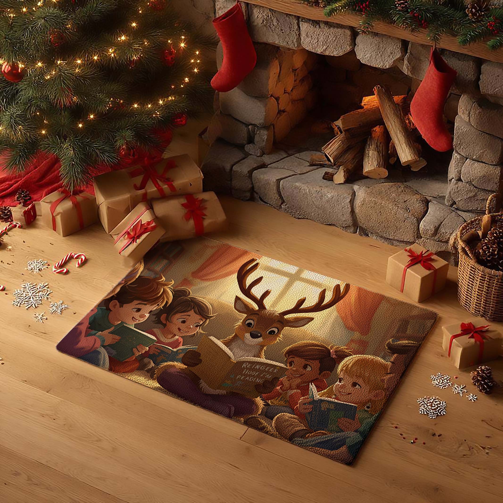 The Reindeer Who Loved Books Doormat -  DMRC003