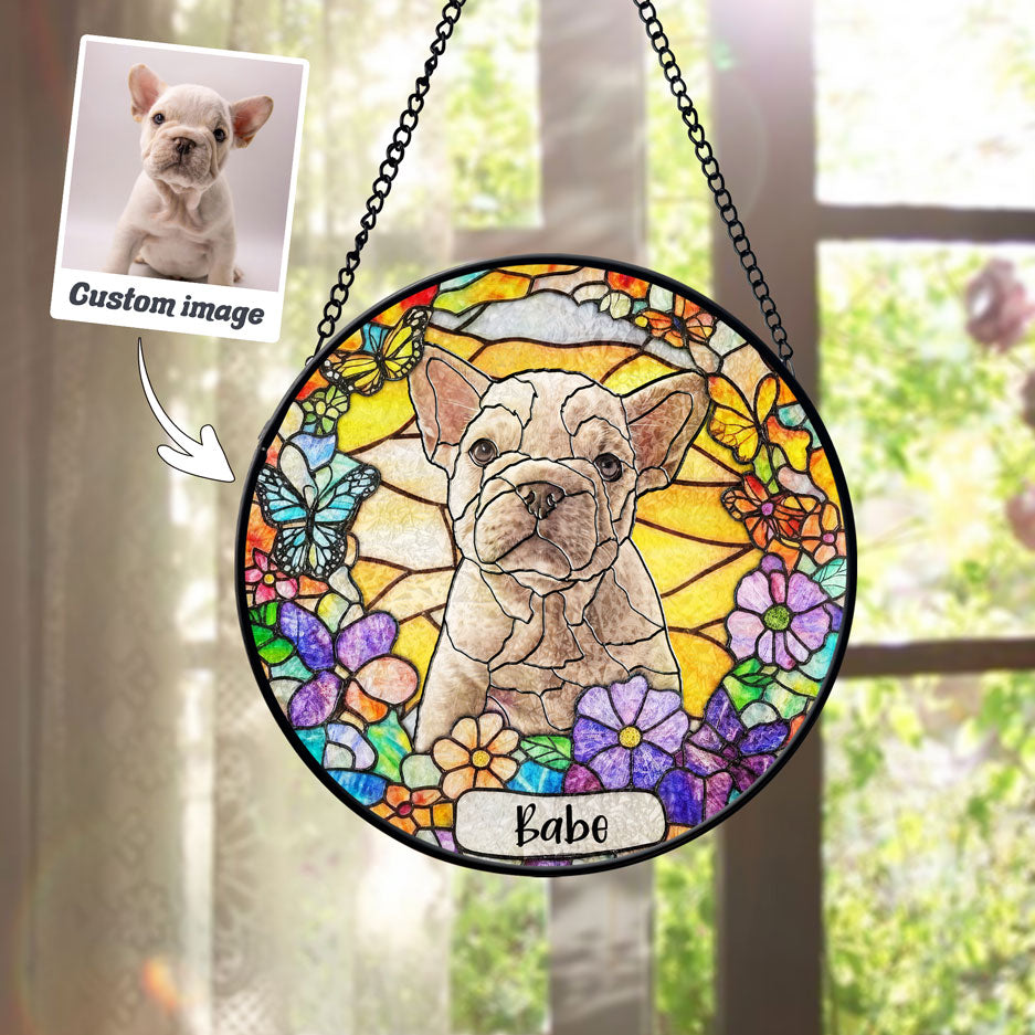 Vibrant Bloom Pet Portrait Suncatcher - SPETCD1C101