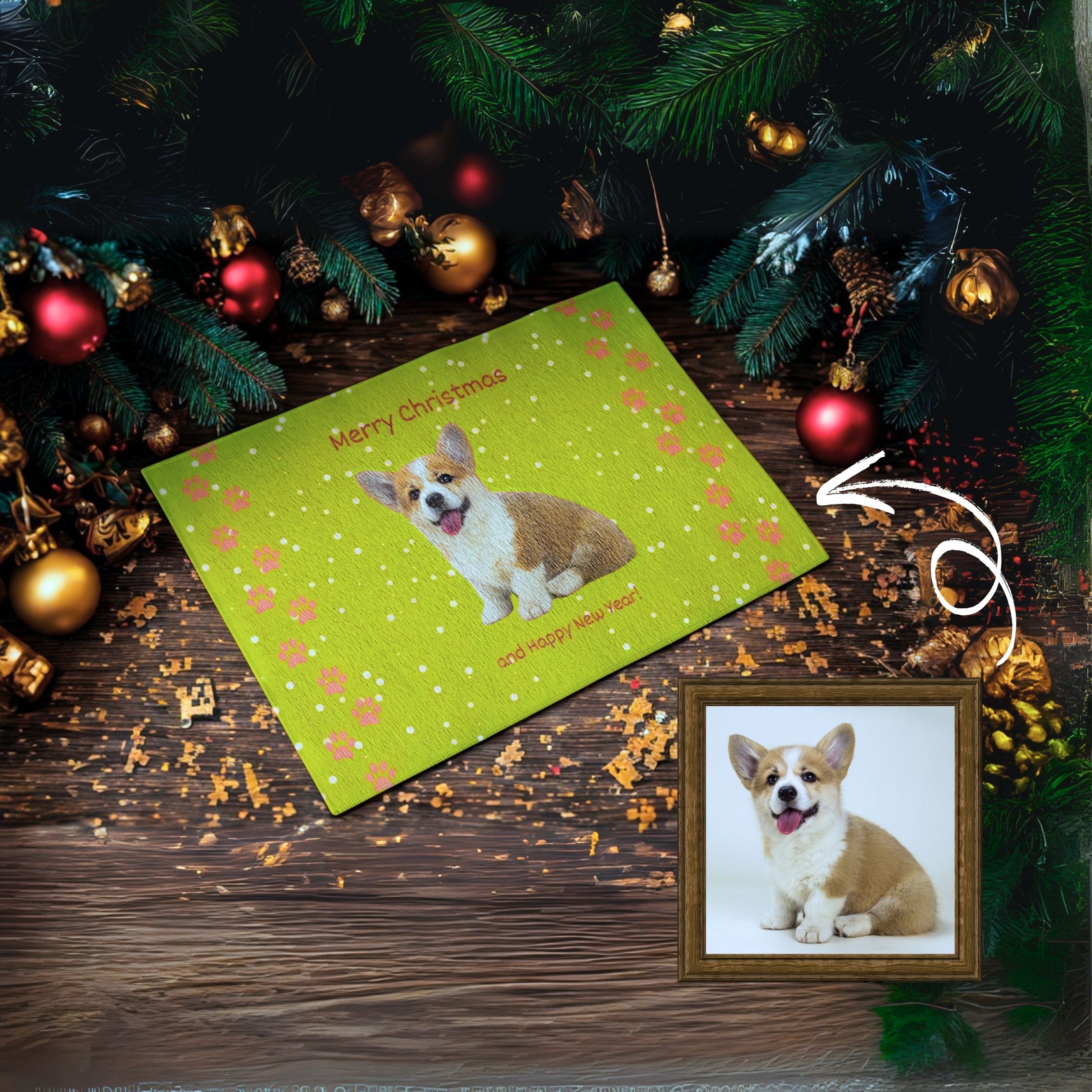 Vibrant Lime Holiday Pet Mat