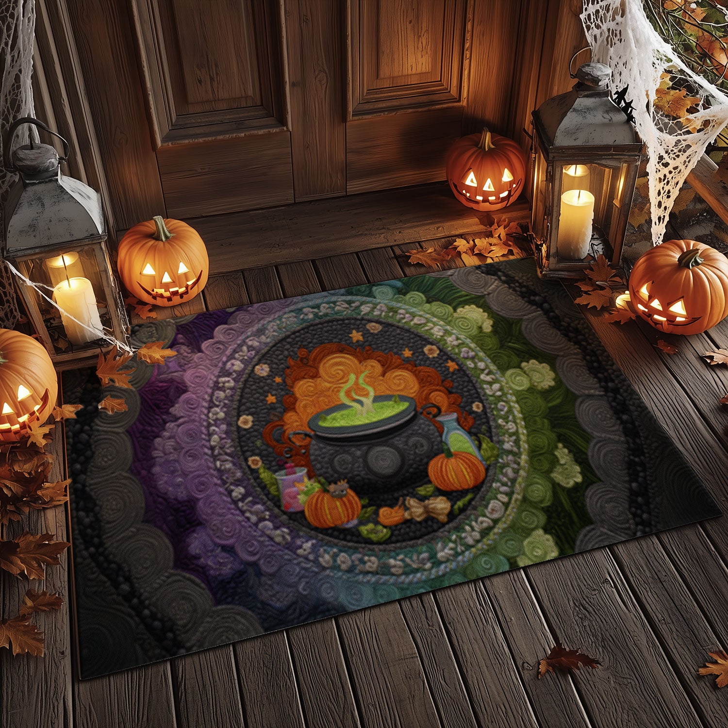 Witch's Cauldron Mandala Doormat
