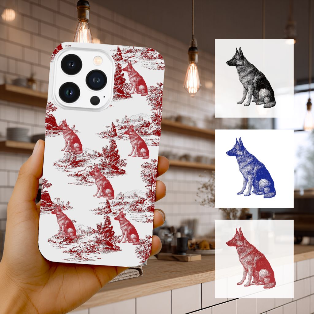 Custom Pet Phone Case Vintage Style