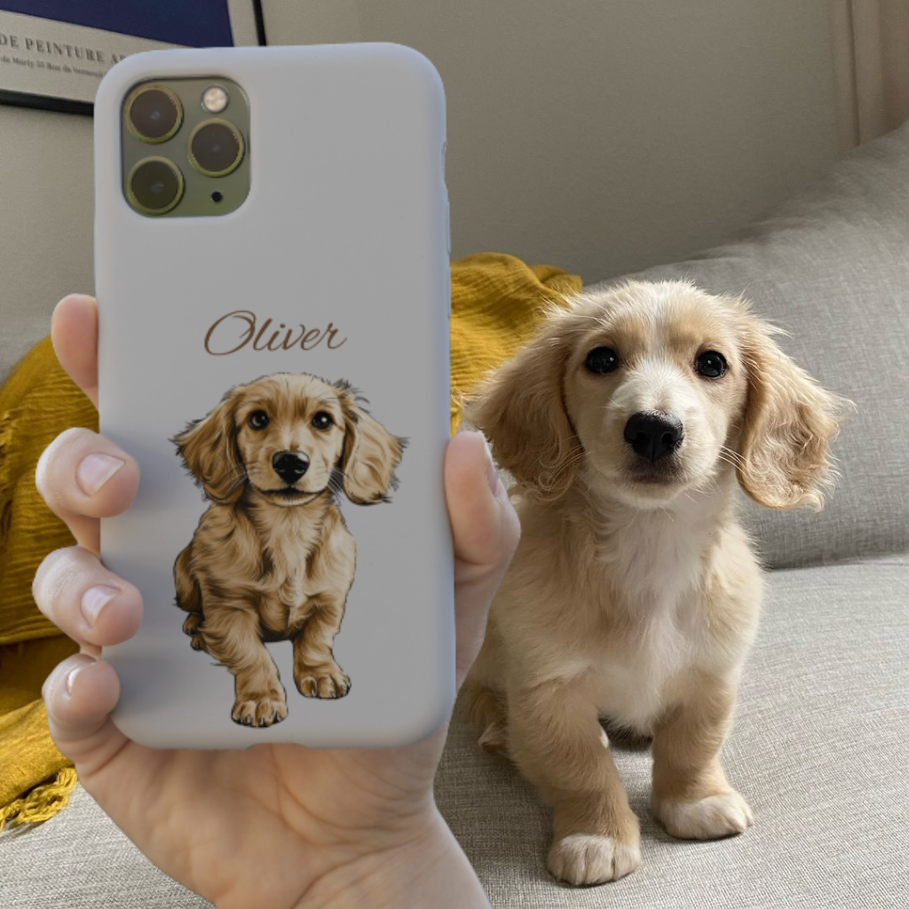 Hand Drawn Pet Portrait Case